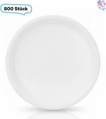 Produktbild von Menüteller, Mehrwegbesteck, 22 cm x 2,6 cm, 800 Stk, weiß, robust, , verschiedene Varianten : Variante - ungeteilt Variante: ungeteilt