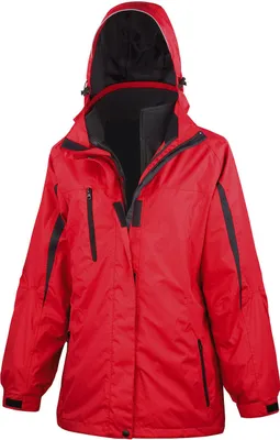 Produktbild von Result R400F | Damen 3 in 1 Softshell Journey Jacket - Farbe: Red/Black - Größe: 3XL (20/46)
