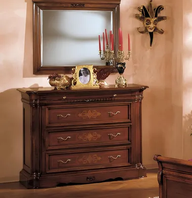 Produktbild von Sideboard Anrichte Kommode 4 Schubladen holz Schubladenschrank Anrichte Kommoden