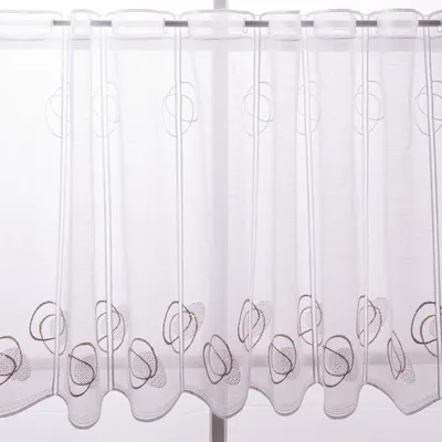 Produktbild von Vorhangstoff Voile Meterware Scheibengardinen nähfrei weiß 60cm