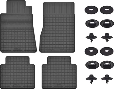 Produktbild von Gummimatten Mit Stoppern Für: Mercedes W116S (1972-1980) Schwarz Set