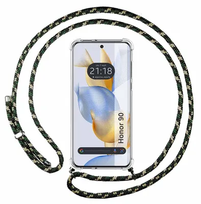 Obrázok produktu pre Ochranné puzdro pre Huawei Honor 90 5G so šnúrkou, priehľadné/zlaté