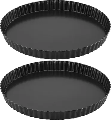 Produktbild von NAMYEUT 2 Stück 28 cm Tortenform mit Hebeboden, große Quicheform mit Antihaftbeschichtung aus Kohlenstoffstahl für Quiche, Torte, Obsttorte