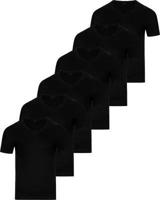 Produktbild von RAGMAN 6er Pack Basic Unterhemd / Shirt Kurzarm Bequem und atmungsaktiv, Formstabil durch verstärkte Nähte, Vielseitiges Basic