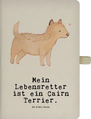 Produktbild von Mr. & Mrs. Panda notizbuch Cairn Terrier Lebensretter - Transparent - Geschenk, Tagebuch, Journal, kariert, Skizzenbuch, Adressbuch