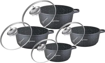 Image de Batterie de cuisine à induction, 4 à 8 pièces, 16 à 28 cm, revêtement antiadhésif