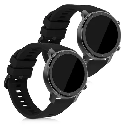 Produktbild von kwmobile 2x Sportarmband kompatibel mit Huami Amazfit GTR (42mm) Armband - Fitnesstracker Band Set aus TPU Silikon