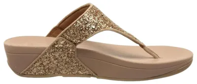 Productafbeelding van FitFlop - "Lulu" glittersandalen voor dames, teenslippers HD270 (maat 43 EU) (roze goud)