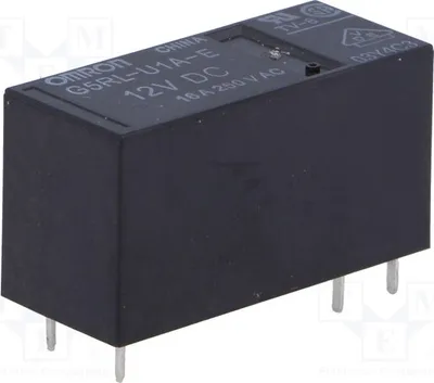 Obrázek produktu pro 1x Relé: elektromagnetické. Cívka: 12V DC, 16A / 250VAC, 600mW, typ G5RL-U1A-E-12DC