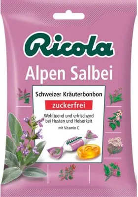 Produktbild von Ricola Alpen Salbei Schweizer Alpenkräuter Bonbon ohne Zucker 75 g