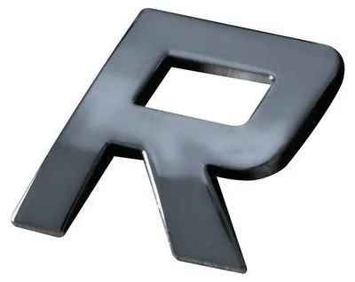 Productafbeelding van Zelfklevende 3D letter R in chroomafwerking