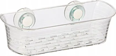 Produktbild von Geco transparenter Badezimmerkorb mit Saugnapf