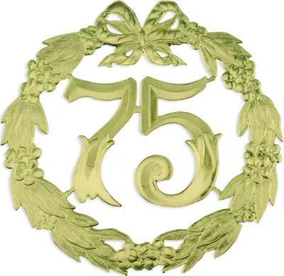 Produktbild von DEMMLER Festliche Zahl 75 gold 24cm ohne Draht