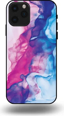 Produktbild von Smartphonica Telefon Fall geeignet für iPhone 11 Pro mit rosa blauen Marmor Print - TPU Backcover Fall Rose Blue Marble Design
