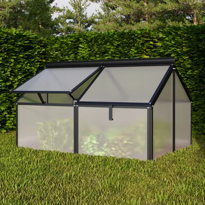 Produktbild von Vitavia Frühbeet "Gaia Jumbo" schwarz Frühbeet (119 x 83 x 72 cm) 4 mm HKP