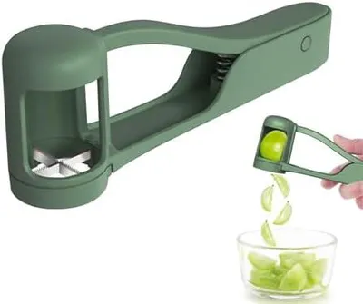 Produktbild von Traubenschneider für Kleinkinder und Babys, Traubenschneider Küchengadget für Gemüse, Obst, Salat und Kuchendekoration, Trauben, Tomaten, Kirschen und Erdbeerschneider, Viertelschneider (Grün)