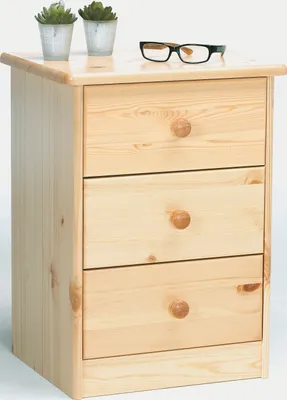 Produktbild von Steens - Mario Kommode 3 Schubladen - Material: Kiefer - Verarbeitung: Natur-Lackiert - H x B x T - 57 x 42 x 35  cm
