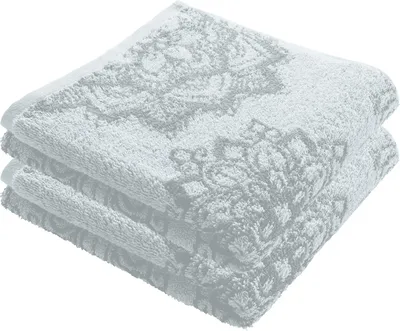 Produktbild von Erwin Müller Handtuch Mandala" 2er-Pack weiß/silber 50x100 cm"