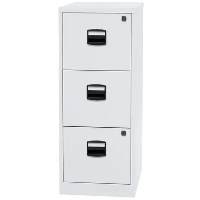Produktbild von BISLEY Hängeregistraturschrank Maße: 41,3 x 101,5 x 40 cm (B x H x T) Werkstoff: Stahl Farbe: verkehrsweiß
