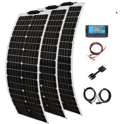 Obrázek produktu pro Flexibilní sada solárních panelů, výkon 100 W, inteligentní technologie nabíjení, 150W solární sada