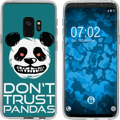 Produktbild von PhoneNatic Case kompatibel mit Samsung Galaxy S9 Silikon-Hülle Crazy Animals Panda M2