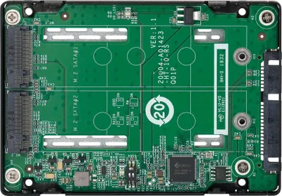 Immagine prodotto di QNAP QDA-A2MAR - Alloggiamento RAID interno - da 2,5″ a 2 x M.2 (da 6,4 cm a 2 x M.2)