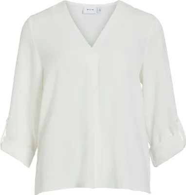 Produktbild von VILA Struktur Design Top mit V-Ausschnitt Crepe Bluse mit 3/4 Arm Größe: 38