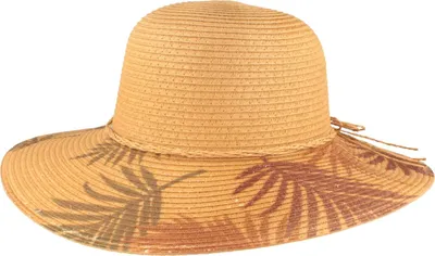 Borten-Flapper mit sommerlichen Palmendruck von Hut-Breiter in beige