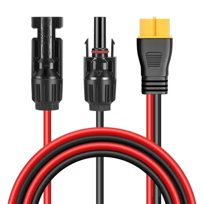 Image de Câble de recharge solaire Câble solaire 1,5 m, connecteur solaire vers connecteur XT60 Câble adaptateur pour panneau solaire 12 AWG