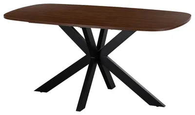 Productafbeelding van Eettafel Jaimy Walnoot Deens Ovaal 160cm - Giga Meubel