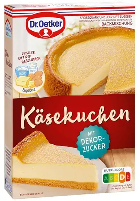 Image de Mélange pour gâteau au fromage avec sucre décoratif Dr. Oetker 580g