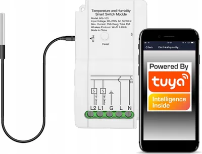 Zdjęcie produktu dla Termostat zewnętrzny czujnik temperatury TUYA WiFi