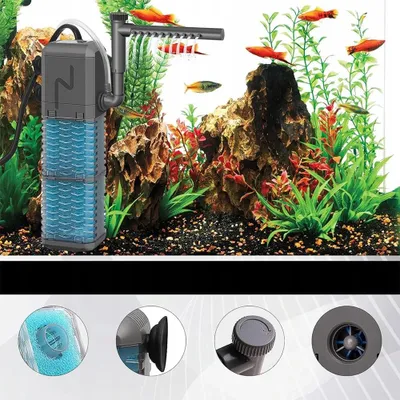 Produktbild von Aquarienfilterpumpe - Innenfilter für Aquarium - 800 l/h - 9 W - Leise - Tauchpumpe - Für Aquarien bis 250 l