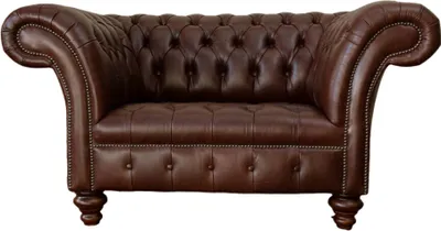 Produktbild von Chesterfield Sofa Wohnzimmer Sofas Couch Polster Leder Modern 1,5 Sitzer