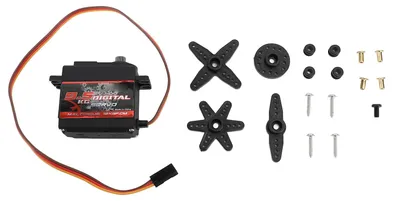 Image de Servomoteurs RC numériques de 9,5 kg à couple élevé, direction à engrenages entièrement métalliques pour crawlers, voitures, bateaux, robots, bricolage