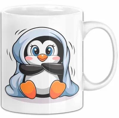 Produktbild von Pinguin Tier Tasse Geschenk Lustige Geschenkidee Spruch (Weiß)