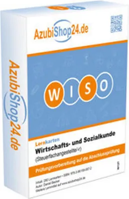 Image de AzubiShop24.de Lernkarten Wirtschafts- und Sozialkunde (Steuerfachangestellte/r). Wiso Prüfungswissen