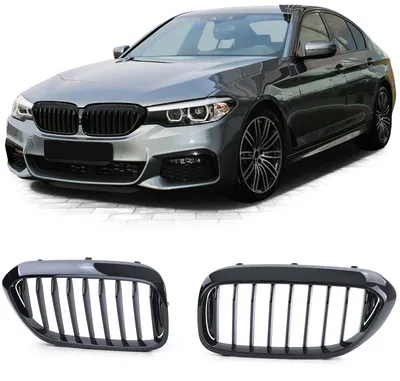 Sport Kühlergrill SCHWARZ GLANZ passend für BMW 5er G30 G31 ab 2017-2020 – Produktansicht