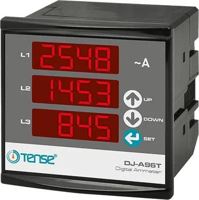 Produktbild von Digitaler Stromanzeiger Dreiphasen-Panel Amperemeter Dreiphasig Eingebaut