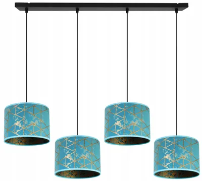 Immagine prodotto di Lampada a sospensione, lampadario, paralume, motivo dorato