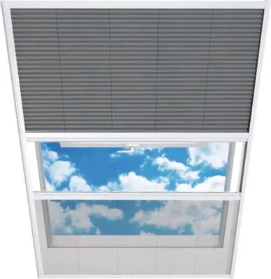 Produktbild von Insektenschutz home protect Plissee-Dachfenster mit Sonnenschutz weiss 130x160 cm