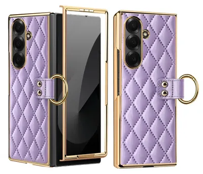 Obrázok produktu pre Pre Samsung Galaxy Z Fold7 VIETAO Diamond Design Metal Ring Case Purple