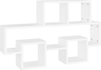 Produktbild von vidaXL Wandregal in Autoform Weiß 82x15x51 cm Holzwerkstoff