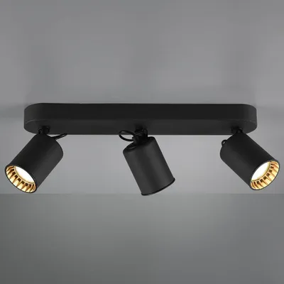 Produktbild von hoftronic LED Deckenleuchte 3-flammig schwenkbar GU10 IP20 Schwarz