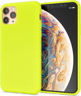 Immagine prodotto di NALIA Neon Custodia per iPhone 11 Pro Max, Custodia morbida in silicone, copertura paracolpi giallo
