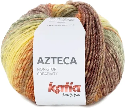 Produktbild von Katia Azteca 7890 Rust/Yellow/Green Strickgarn