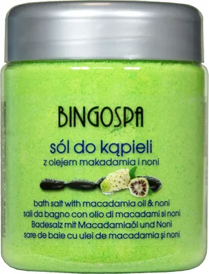 Obrázek produktu pro BingoSpa Koupelová sůl s makadamiovým olejem a noni, 580 g