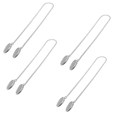 Serviettenclips aus Metall, 4 Stück, 19 Zoll, silber