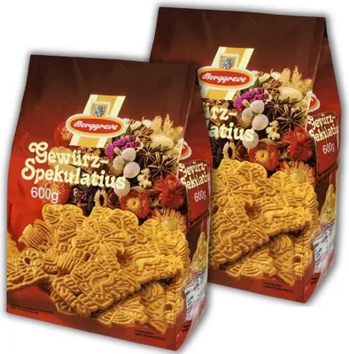 Produktbild von Borggreve Gewürzspekulatius 2 x 600 g Spekulatius Kekse Gebäck Weihnachtsgebäck