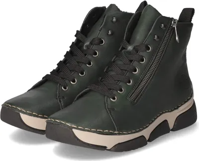 Produktbild von Rieker Damen sportliche Schnürstiefeletten Grün Synthetik  Größe: 39
